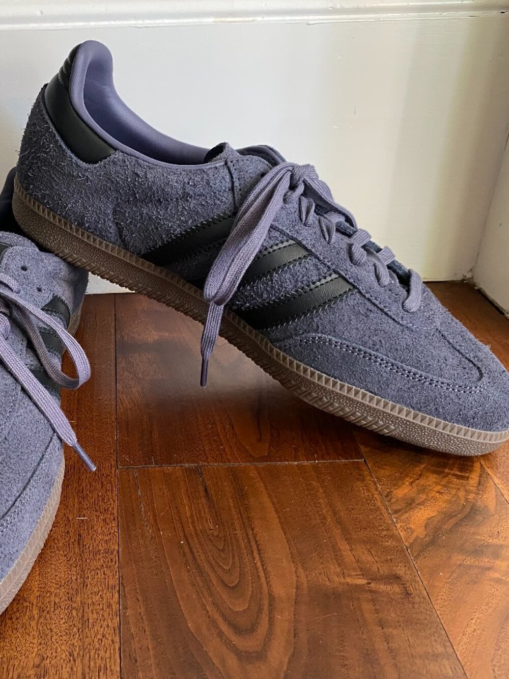 Adidas Samba OG Suede Sneakers Gray/Charcoal Men's Size 10.5 Like New - Picture 2 of 7